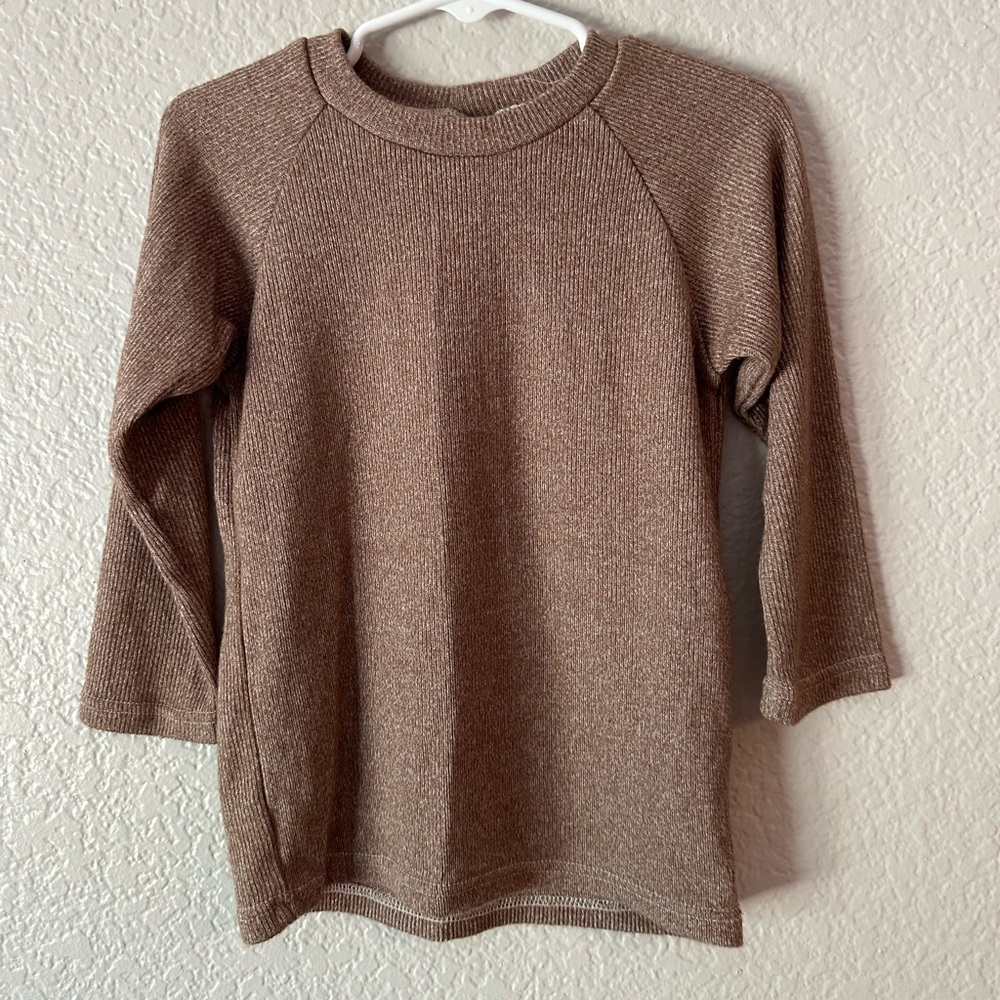 Esther & Jo The Raglan Sweater Heathered Brown size 2T